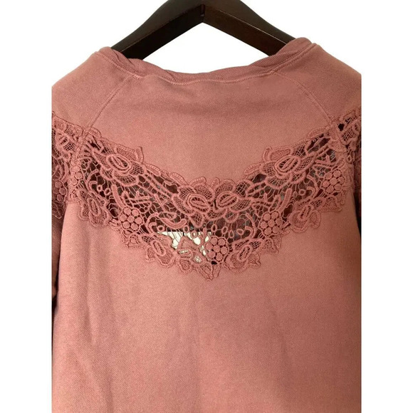 Pam & Gela Annie Hi-Lo lace inset sweatshirt sz P - Picture 14 of 14